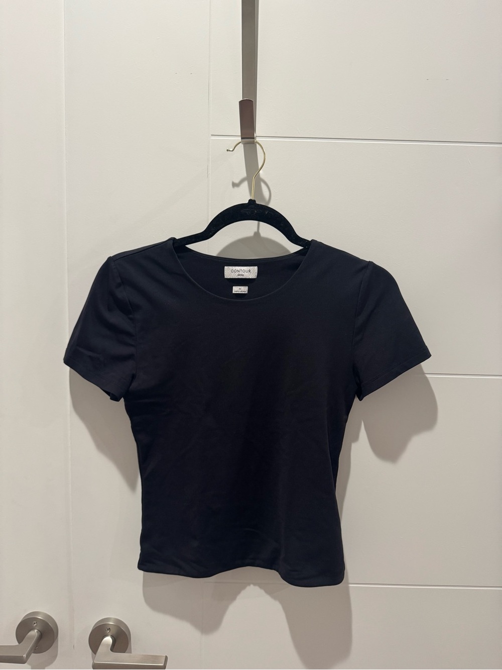 Aritzia Black Short Sleeve Crew Contour Tee